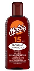 Iedeguma eļļa ar bronzētāju Malibu SPF15, 200 ml cena un informācija | Sauļošanās krēmi | 220.lv