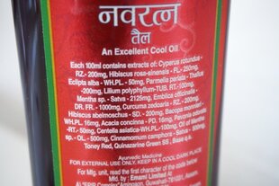 Охлаждающее аюрведическое масло для головы и тела Навратна, Химани, 180 мл цена и информация | Массажные масла | 220.lv