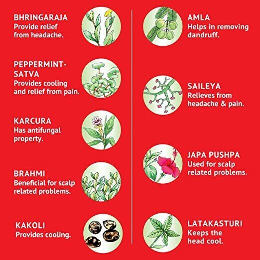 Ājurvēdas galvas un ķermeņa eļļa Navratna Himani, 180 ml cena un informācija |  Masāžas eļļas | 220.lv