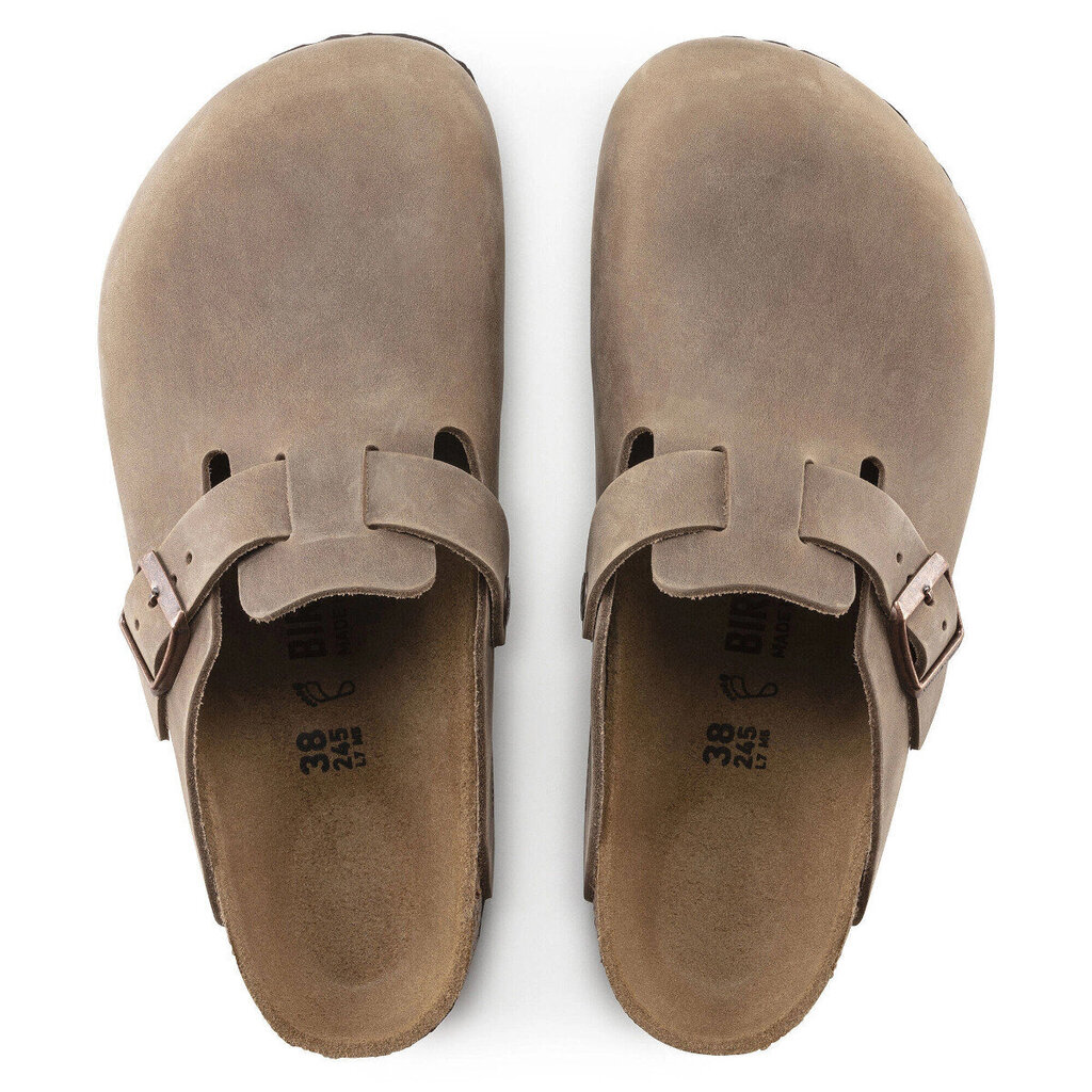 Iešļūcenes vīriešiem Birkenstock Boston Leoi 0960811, brūnas цена и информация | Vīriešu iešļūcenes, čības, sandales | 220.lv