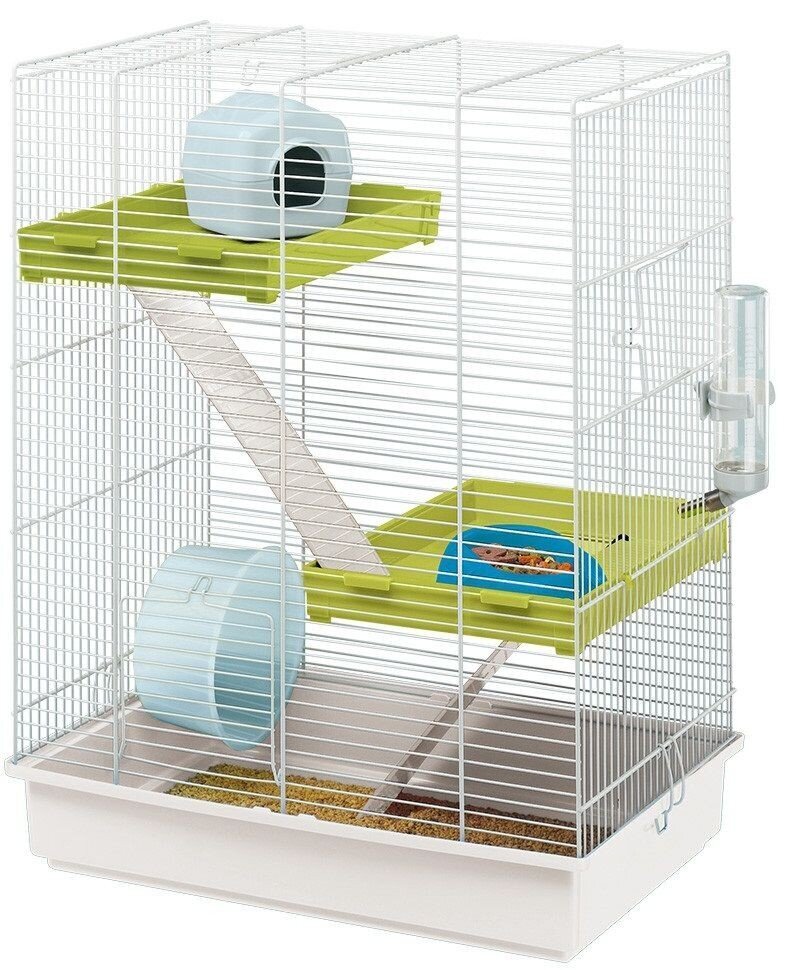 Būris Hamster Tris, 46x29x58cm, balts cena un informācija | Būri un aksesuāri grauzējiem | 220.lv