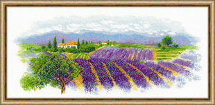 Krustdūriena izšūšanas komplekts Riolis Blooming Provence, 55x25 cm cena un informācija | Izšūšanas piederumi | 220.lv