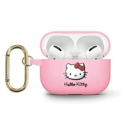 Hello Kitty HKA33DKHSP Airpods 3 cover różowy|pink Silicone 3D Kitty Head цена и информация | Аксессуары для наушников | 220.lv