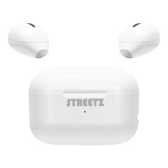 Безпроводные наушники Streetz True Wireless Stereo, TWS-114, белый цена и информация | Наушники с микрофоном Asus H1 Wireless Чёрный | 220.lv