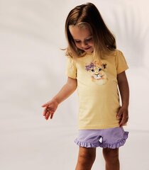 T-krekls meitenēm Name It 1323029001, dzeltens cena un informācija | Krekli, bodiji, blūzes meitenēm | 220.lv