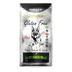 Biofeed Euphoria Gluten Free pieaugušiem lielu un vidēju šķirņu suņiem ar jēru, 12 kg цена и информация | Сухой корм для собак | 220.lv