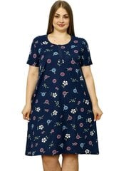 Темно-синие ночные сорочки с цветочным узором P978-56/58 цена и информация | Женские пижамы, ночнушки | 220.lv