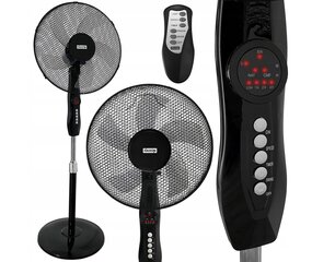 Grīdas ventilators ar tālvadības pulti NoirFloor, melns cena un informācija | Ventilatori | 220.lv