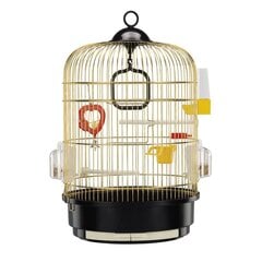 Putnu būris Regina, 33x53cm, zeltains, noapaļots cena un informācija | Putnu būri un barotavas | 220.lv