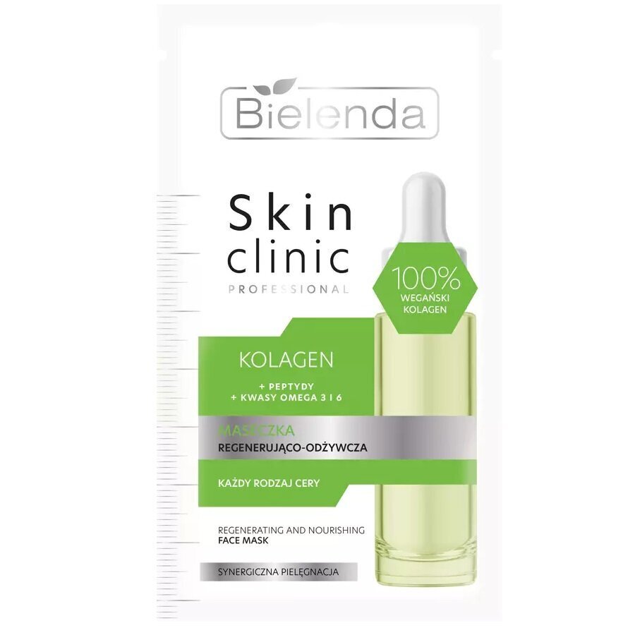 Sejas maska Bielenda Skin Clinic Professional Collagen, 8 g cena un informācija | Sejas maskas, acu maskas | 220.lv