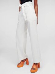 Джинсы KARL LAGERFELD Paperbag Denim Pants Off White 230W1108 563759835 цена и информация | Женские джинсы | 220.lv