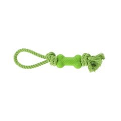 Rotaļlieta suņiem Dingo Fresh virve ar kaulu, zaļa, 30 cm cena un informācija | Suņu rotaļlietas | 220.lv