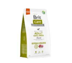 Brit Care Adult S mazo šķirņu suņiem, ar jēru un rīsiem, 1 kg cena un informācija | Sausā barība suņiem | 220.lv