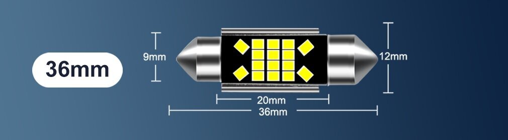 Spuldze Xstorm 36mm C3W C5W cena un informācija | Auto spuldzes | 220.lv