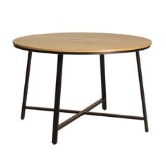 Обеденный стол SANCIA D120xH76см, дуб/коричневый цена и информация | Кухонные и обеденные столы | 220.lv