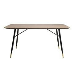 Обеденный стол Home4You Flora, 160x90xH77см, коричневый цена и информация | Кухонные и обеденные столы | 220.lv