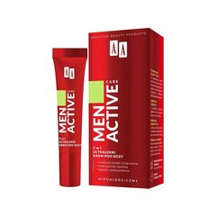 Acu krēms vīriešiem AA Men Active Care 3in1, 15 ml cena un informācija | Acu krēmi, serumi | 220.lv