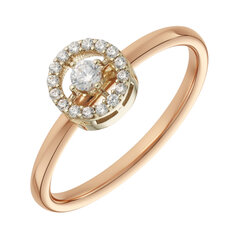 Золотое кольцо с цирконами Brasco 58003 58003-19 цена и информация | Кольца | 220.lv