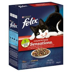 Purina Felix Countryside Sensations ar liellopa gaļu, 1 kg цена и информация | Сухой корм для кошек | 220.lv