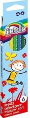 Карандаши Fiorello Super Soft, 6 шт. цена и информация | Принадлежности для рисования, лепки | 220.lv