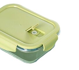 Контейнер пищевой трехкамерный стеклянный, ланч-бокс, 1,04л. цена и информация | Посуда для хранения еды | 220.lv