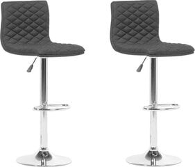 2 bāra krēslu komplekts Beliani Orlando, melns/sudraba cena un informācija | Virtuves un ēdamistabas krēsli | 220.lv