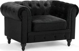 Кресло Beliani Chesterfield, чёрное цена и информация | Кресла в гостиную | 220.lv