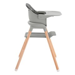 Barošanas krēsls KikkaBoo 2in1 Woody, Grey 2024 cena un informācija | Barošanas krēsli | 220.lv
