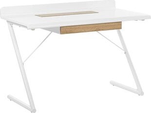 Письменный стол Beliani Focus, белый/коричневый цена и информация | Компьютерные, письменные столы | 220.lv