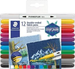 Dubulto tekstila marķieru komplekts Staedtler Design Journey, 12 gab. цена и информация | Принадлежности для рисования, лепки | 220.lv