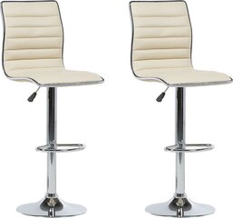 Комплект из 2-х барных стульев Beliani Lucerne, песочные / серебристые цена и информация | Стулья для кухни и столовой | 220.lv