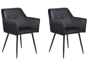 Комплект из 2 стульев Beliani Jasmin, черный цена и информация | Стулья для кухни и столовой | 220.lv