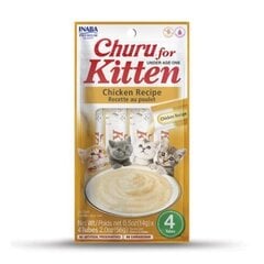 Inaba Churu Kitten Chicken ar vistu, 4x14 g cena un informācija | Gardumi kaķiem | 220.lv