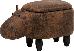 Пуф Beliani Hippo, коричневый цвет цена и информация | Кресла-мешки и пуфы | 220.lv