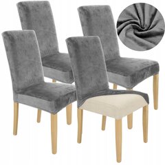 Чехлы для стульев, 4 шт., серого цвета цена и информация | Чехлы для мебели | 220.lv