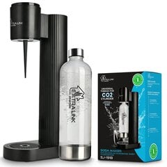 EXTRALINK SMART LIFE FAMILIJNY ZESTAW SATURATOR HYDROSPARK BLACK SJ-191B + 3xBUTELKA 1L + CYLINDER CO2 425G цена и информация | Аппараты для газирования воды | 220.lv