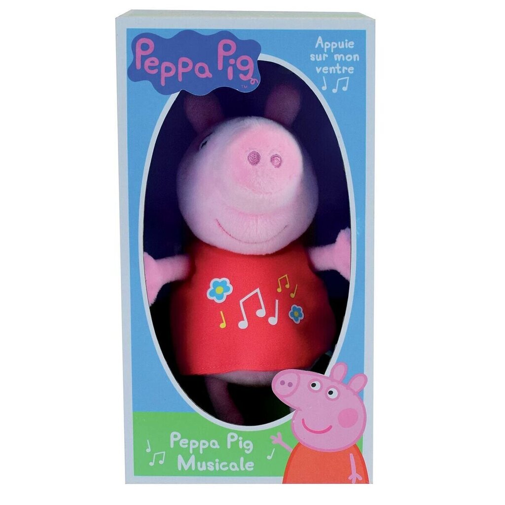 Plīša muzikāla rotaļlieta Peppa Pig, 17 cm cena un informācija | Mīkstās (plīša) rotaļlietas | 220.lv