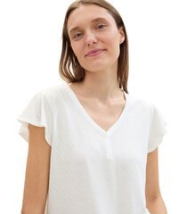 Tom Tailor женская футболка 1041577*10315, белый 4067672688284 цена и информация | Женские футболки | 220.lv