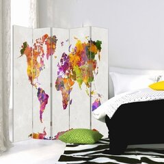 Aizslietnis Krāsaina pasaules karte цена и информация | Мобильные стенки | 220.lv