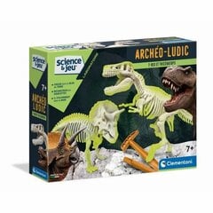 Динозавр Clementoni Archéo Ludic - T-Rex & Triceratops Phosphorescent цена и информация | Игрушки для мальчиков | 220.lv