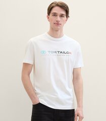 Tom Tailor t-krekls vīriešiem, balts cena un informācija | Vīriešu T-krekli | 220.lv