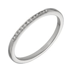 Серебряное кольцо с цирконами Brasco 57876 57876-18.5 цена и информация | Кольца | 220.lv