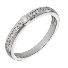 Серебряное кольцо с цирконами Brasco 57874 57874-16.5 цена и информация | Кольца | 220.lv