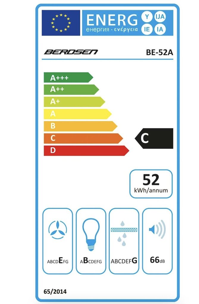 Berdsen BE-52A cena un informācija | Tvaika nosūcēji | 220.lv