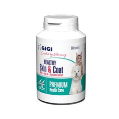 Добавка Gigi для кошек и собак в таблетках Healthy Skin & Coat, 90 штук цена и информация | Витамины, пищевые добавки для кошек | 220.lv