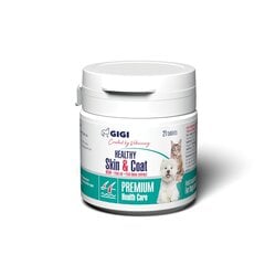 Gigi добавка для кошек и собак в таблетках Healthy Skin & Coat, 21 штука цена и информация | Витамины, пищевые добавки для кошек | 220.lv