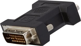 PremiumCord DVI на VGA Adapter, DVI-I (24 + 5) Плаг-VGA Socket (15 лаков), никелированная, цветная черная, KPDVA-1 цена и информация | Кабели и провода | 220.lv