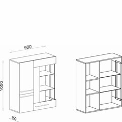 Piekaramā vitrīna MN9 цена и информация | Витрины, серванты | 220.lv