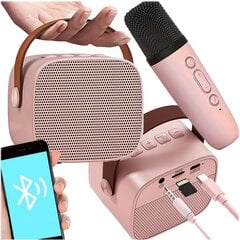 Omimar, беспроводной микрофон с динамиком и эффектами изменения голоса, Bluetooth, розовый цена и информация | Микрофоны | 220.lv