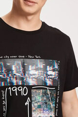 T-krekls vīriešiem Cross Jeans 15901020, melns cena un informācija | Vīriešu T-krekli | 220.lv